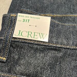 J. Crew Women's Wide Leg Jeans - Dark Blue